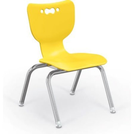 MOORECO BaltÂ Hierarchy 12" Plastic Classroom Chair - Set of 5 - Yellow 53312-5-YELLOW